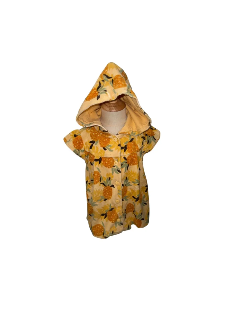 Pineapple Girls 3T Hooded Terry Cloth Swim Cover-Up Pineapple Print